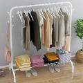 Metal Clothes Stand Rack with Shoe Storage Rod