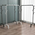 Metal Clothes Stand Rack with Shoe Storage Rod