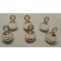 A Boxed Set of 6 Swarovski Crystal Name Place Holders