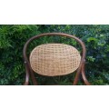 A Large Bentwood and Rattan Armchair