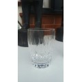 Stuart Crystal: 4 Water Tumbles Glasses Madison Pattern. 1 with minute chip to rim