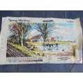An English Made Coats &Anchor Wool Tapestry Canvas "Spring Morning"