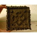 A Vintage Wooden Decorative piece, possibly Indain Textile Stamp