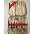 An Assortment of Silver Plated CoffeeSpoons and 4 Cake Forks: Emess Plate, Elwezetta Plateand epns