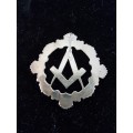 A Silvertone Masonic Pendant with Protea Detail( possibly silver plated)