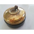 A Brass and Ceramic Light Switch SLICK Vitreous 1/5709