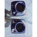 A Pair of Cobalt Blue Satsuma Vases