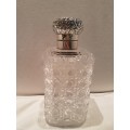 Joseph Braham 1890 Silver Mounted Cut Glass Hobnail Purfume Bottle