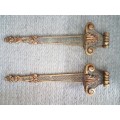 Stunning! A Pair Of French Style Gilt and Sage Green Wall Sconces