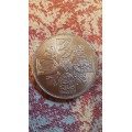 1953 5 Shilling Coin  Coronation Elizabeth II Faith and Truth I will Bear Unto you