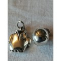 Tennis Fan! Stunning Solid Sterling silver pendants/charms Tennis Tshirt and Tennis Ball