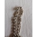 A Stunning Chunky Silver Interlink Necklace 63 grams