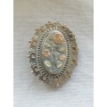 Arthur Johnson Smith Antique Silver and Gold Victorian Brooch
