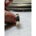 18ct Yellow Gold and Silver Diamond Ring