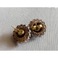 Outstanding A Pair of 18ct Yellow and White Gold Diamond Earrings