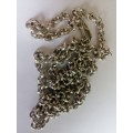 A Stunning Chunky Silver Interlink Necklace 63 grams