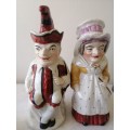 Victorian Staffordshire Punch and Judy Character Jugs