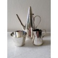 Art Deco Conical Shaped Silver Plated Tea/CoffeePot Set Hukin and Heath