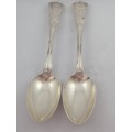 A Pair of King`s Pattern Serving Spoon, London, William Theobald 1837 212g