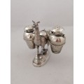Peruvian Silver Salt and Pepper Shakers in the Form of a Llama
