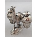 Peruvian Silver Salt and Pepper Shakers in the Form of a Llama