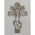 Russian Silver and Enamel Orthodox Cross