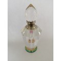 Large Faceted Crystal Perfume Bottle