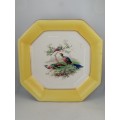 Wedgwood Imperial Octagonal Bowl with Yellow and Gilt Border and a Scene of Pheasants
