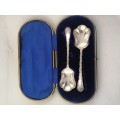 A Boxed Pair of Preserve/Compote Spoons Henry Wilkinson  Sheffield