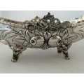 A Magnificent Continental Silver Bowl With Embossed Fruit and Leaf Repousse