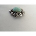 Outstanding! Candida Silver and Natural Stone Pendant/ Brooch