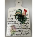 Tuscan Rooster Ceramic Cheese Board