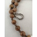 Unique Pendant Necklace with Shell,Smokey Quartz Set in Silver and Natural Stones and Pearls