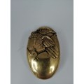ANTIQUE BRASS VESTA CASE WITH A FACE OF A DUCK