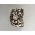 VINTAGE EGYPTIAN REVIVAL SILVER CUFF BANGLE