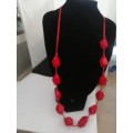 A retro red necklace