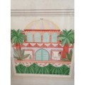 A Watercolour by Sue Baily of an Indian Temple