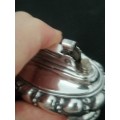A VINTAGE SILVER PLATED RONSON TABLE LIGHTER, CROWN