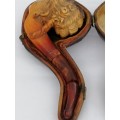 Reserved for Chris A Vintage Meerschaum Pipe with broken amber mouthpiece.