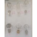 A GOOD QUALITY SELECTION OF GLASS DECANTER BOTTLE STOPPERS. SOLD PER ITEM
