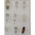 A GOOD QUALITY SELECTION OF GLASS DECANTER /PERFUME BOTTLE STOPPERS. SOLD PER ITEM