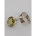 Absolutely Stunning Erich Frey sterling silver and lemon quartz drop earrings and lemon quartz ring