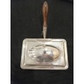 A GEORGE 111 SILVER CHAFING /TOASTED CHEESE SERVING DISH