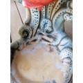 TWO BEAUTIFUL CERAMIC COY FISH STANDS
