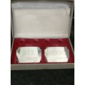 BOXED CONCORDE 10 YEAR GIFT SET, 2 SOLID SILVER DECANTER LABELS.