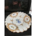 Beautiful Meissen Porcelain fluted Cabinet Plate Decorated with floral sprays