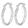 Stunning 925 Sterling Silver Hoop Earrings