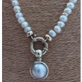 FRESH WATER PEARLS WITH MABE PENDANT ALL SET IN 9 CARAT GOLD
