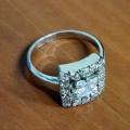 9825 STERLING SILVER AND CUBIC ZIRCONIA RING