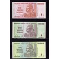 ZIMBABWE NOTES WITH HIGHER VALUES SELECTION FINE MINT CIRCULATED
